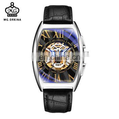MG.ORKINA MG091 Fashion Watches For Mans Analog Automatic Mechanical 2019 Latest Leather Strap Men Watch Clock photo-4