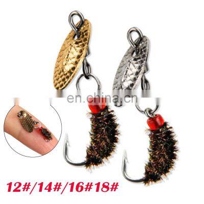 JOHNCOO 12#14# 16# 18# Fly Brass Beadhead Wet Bug Worm Trout Fishing Fly Bait Lure Fast Sinking customized Fly Bait