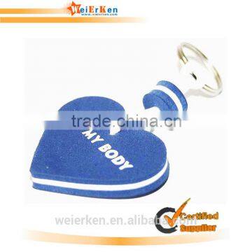 promotional heart shape eva keychain china supplier