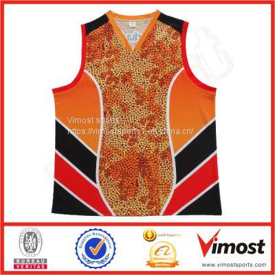 2022 Customized Sublimation Running Singlet of V-Neck