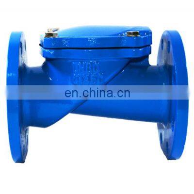 Oem Double Flange One Way Dn200 Ductile Iron Vertical Ball Check Valve