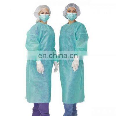 high quality disposable SS SMS gown PP PE gown PP isolation gown uniform manufacturer