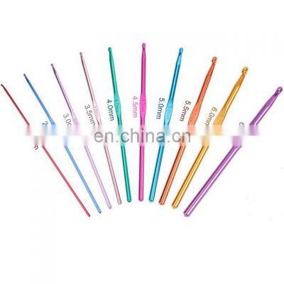 DIY 100PCS Aluminum Colorful Knitting Needle Tool Set Crochet Hook Set photo-5