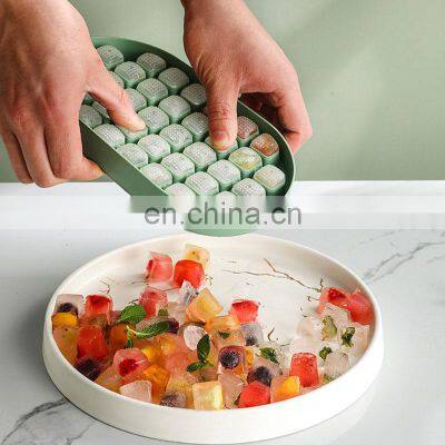 Luxurious Unique Creative Easy Push Up 2022 Fridge Fancy Shapes Reusable Custom Small Molds Lid Ice Cube Tray Silicone photo-5