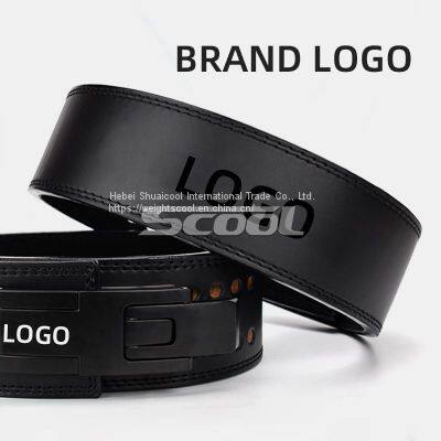Powerlifting Lever Belt Black Cowhide 10mm