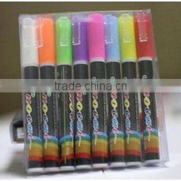 Promotional Highlighter Maker Fluorescent Pen, 8 neon colour for choice