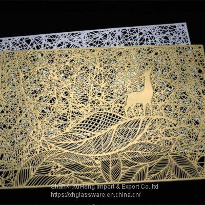 Rectangular Placemat Nordic Hollow Table Mat PVC Table Mat For Table Decoration Kitchen Accessories