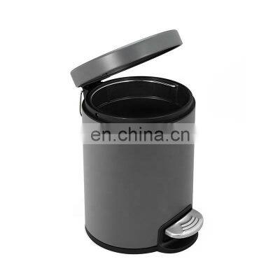 Household Products Rubbish Bin Steel Foot Pedal Dustbin Indoor Trash Can Kitchen Garbage Bin With Lid photo-3