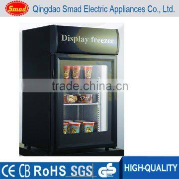 Commercial tabletop display freezer for ice cream