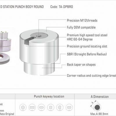 Amada CNC Punch Press Thick Turret Nct Tooling D STN Punch Round Ferramentas PARA Punzonadoras photo-2