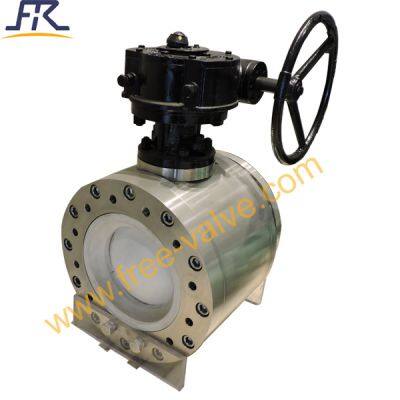 Worm Gear  Operated Stainless Steel  Ceramic Lined Ball Valve