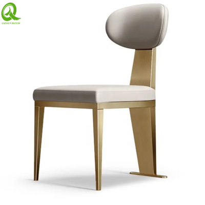 Home Furniture Dining Room chair Gold Stainless Steel Velvet Upholstered Modern Leisure Chair