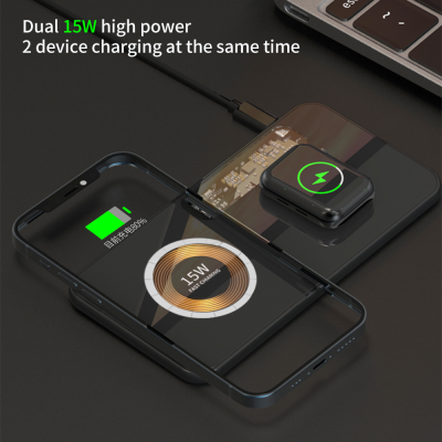 Super Strong Magnet Wireless Transparent Charger Magnetic 2 In 1 For Smart watch