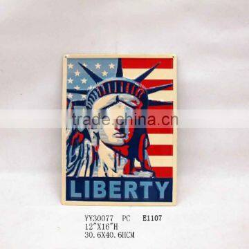 liberty embossed metal tin sign for home decor