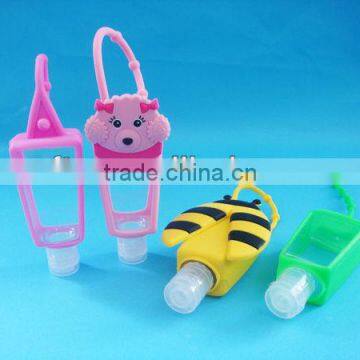 Mini Cute plastic lotion Bottle With Silica Gel Case 15ml,20ml,30ml