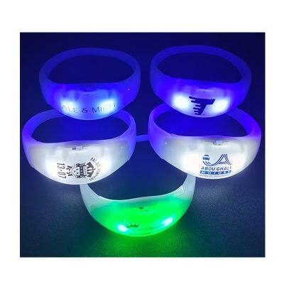 Events LED Decoration Light up Crowd Multicolor Glow Bangle RGB Sound Activated Bracelets LED Lights