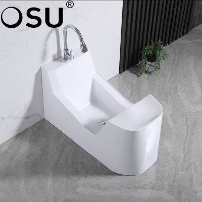 WU09 Intergrated Wudu Basin With Big Seat
