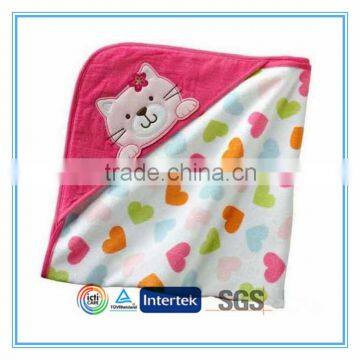 Cotton printed baby hooded towel