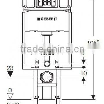 GEBERIT Alpha Duofix In-wall Cistern Watermark Concealed Cistern for Wall-hung Toilet, Dual Flush Front Button, photo-2