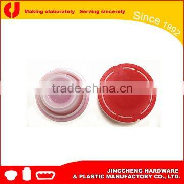 56mm Plastic seal lid / plastic lid / ring pull tin can cap manufacture