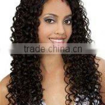 20" natural color Brazilian Virgin Hair Curly Silk Top Full Lace Wig