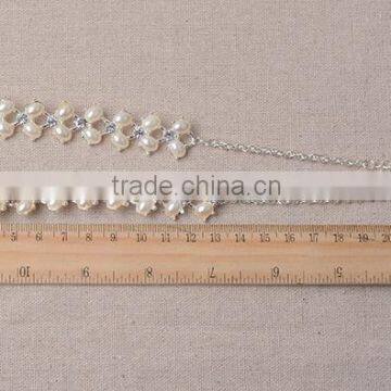 Women Wedding Dress Jewelry Sets Short Chain Pearl Necklace Earring Set photo-5