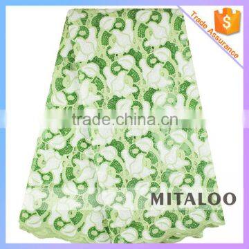 Mitaloo MOG0188 High Quality Lace Fabric Sequin Organza Net Lace Hand Cut Organza Lace On Sale