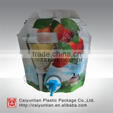 Liquid stand up Spout juice liquid plastic packaging pouch bag for spout pouch filling machine