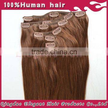 Full Head Double Wefted Blonde color 100% Human Remy Hair Clip In Human Hair Extensions