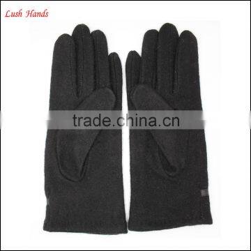 Simple Woolen Gloves With Leather Belt for Women photo-5