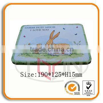 embossed hinged chocolate tin containers