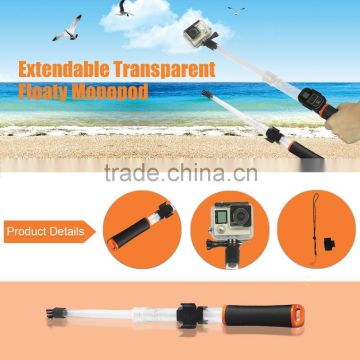 Waterproof Transparent Float Handheld Monopod Selfie Stick for GoPro Hero 1 2 3 4 /SJCAM/XIAOYI CAM