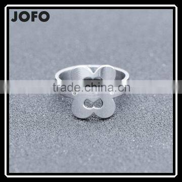 2016 fashion two of the cross love heart stainless steel sweetly ring