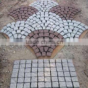 natural granite paving stone fan pattern types