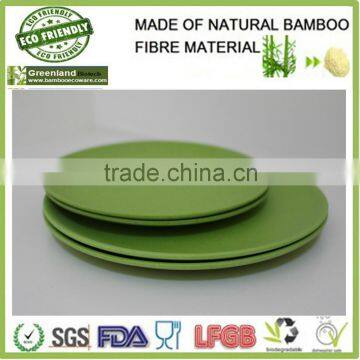 bright green bamboo fiber hot plate,bamboo fiber serving dishes