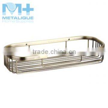Brass Corner Basket Bathroom Shelves photo-2