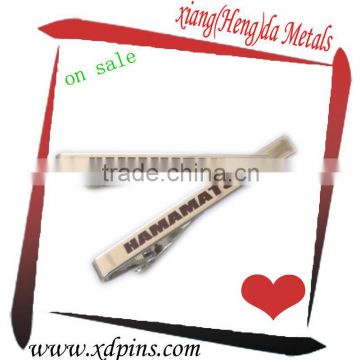 top quality silver plating tie bar engraved