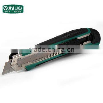 LAOA safety utility sharp knife tool High Quality3pcs blade heavy duty comfotable fancy office durable cutter