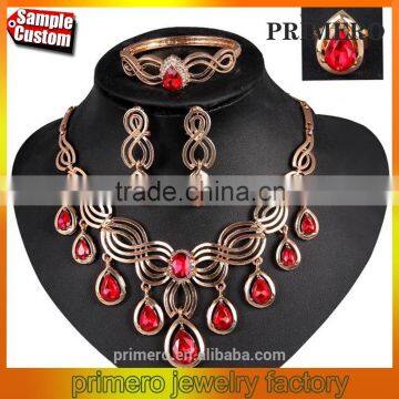 Euro-US Fashion Jewelry Sets Punk Style Necklace Bracelet Earrings Ring Bridal Four sets