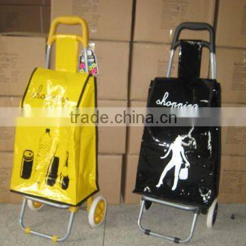 Mirror Leather material portable shopping trolley bag factory direct sale