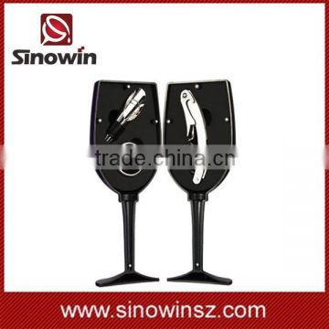 new 3 pieces set glass shaped wine set