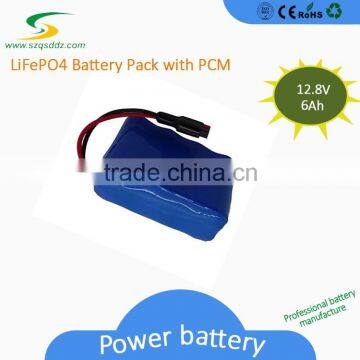 Newest High Quality LiFePO4 6Ah 12V Battery Pack for Led Lighting