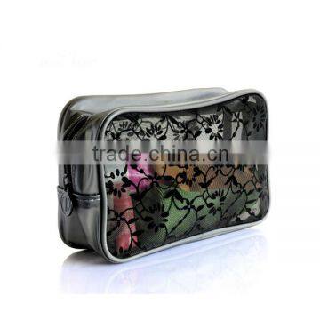 New Product Fashion Makeup Bags Beauty Gold Mesh Pouch cosmetic bag Yiwu Manufacturer