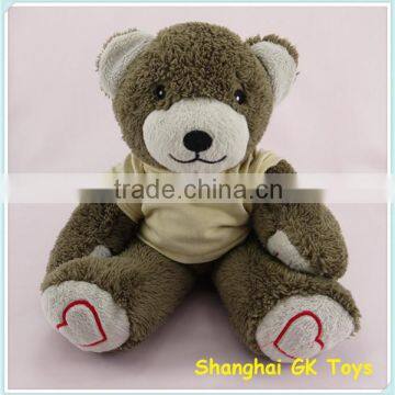 Plush Teddy Bear With Embroidered Shape