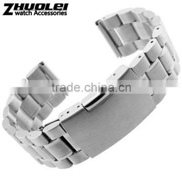 14|16|18|19|20|22|24mm high quality imported stainless steel Watch Band with double click stainless steel buckle