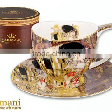 CARMANI vanessa Cup & Saucer of Klimt Premium Collection