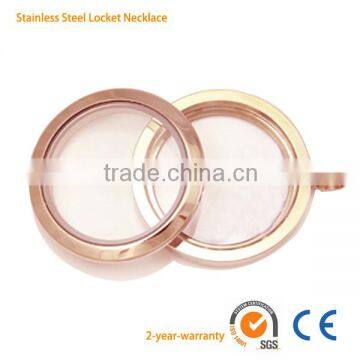 Stainless Steel Fashion Magnetic Locket Coin Necklace photo-2