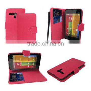 Leather Stand Wallet Mobile Phone Case Cover for Motorola Moto G X1032