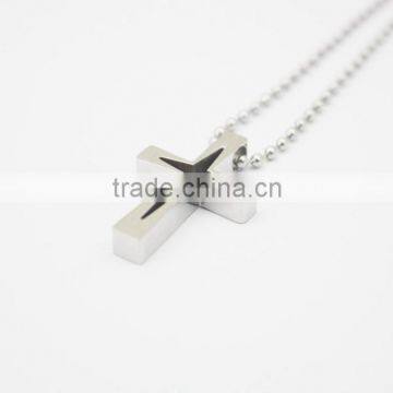 Silver Hollow Cross Pendant Fashion Men Necklace photo-4