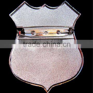 Metal Party Police Badge Pin Costume Accessory photo-2